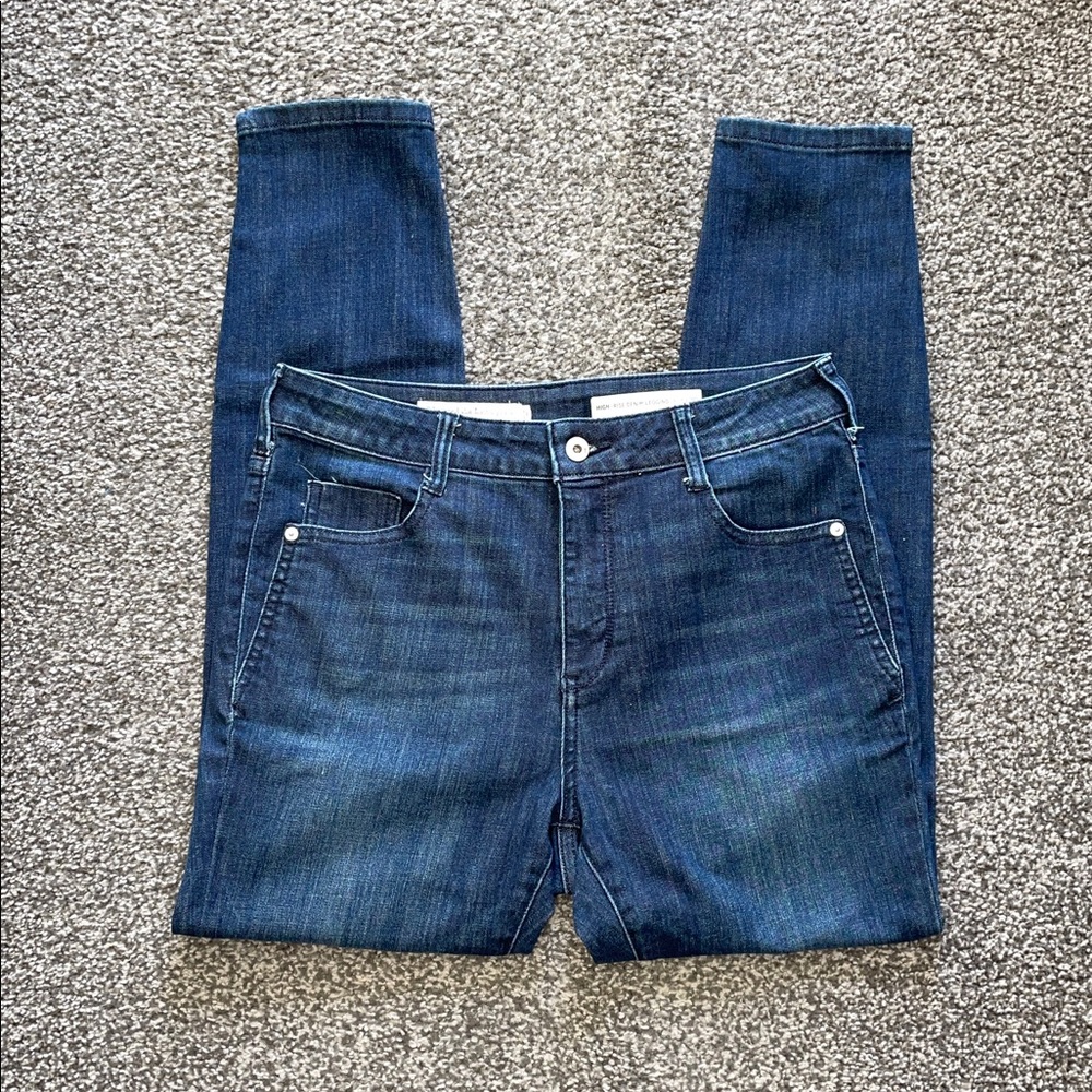 Pilcro And The Letterpress High Rise Denim Leggings Jeans Dark Wash Size 30